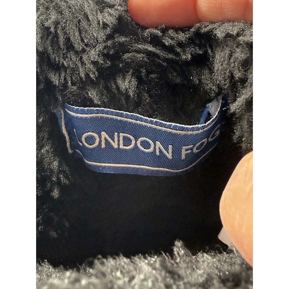London‎ Fog Weatherproof Women's Sz 6M Erica Black Winter Snow Boots W/Faux Fur